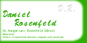 daniel rosenfeld business card
